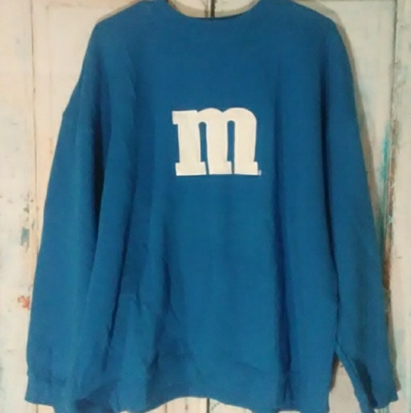 m&m Sweaters - Women's Blue M&M Sweatshirt Size Large